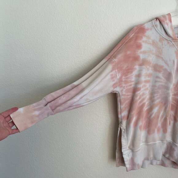 Abercrombie & Fitch Garment Dyed Tie-Dye Soft A&F Hoodie Blush Pink/White - Picture 2 of 8